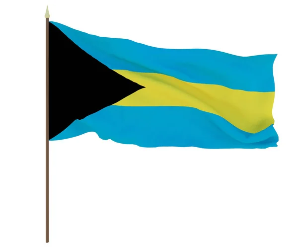 Bandiera Nazionale Delle Bahamas Fondo Con Bandiera Bahamas — Foto Stock