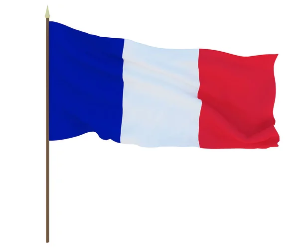 Flaga Narodowa Wyspa Clipperton Tło Flagą Wyspa Clippertona — Zdjęcie stockowe