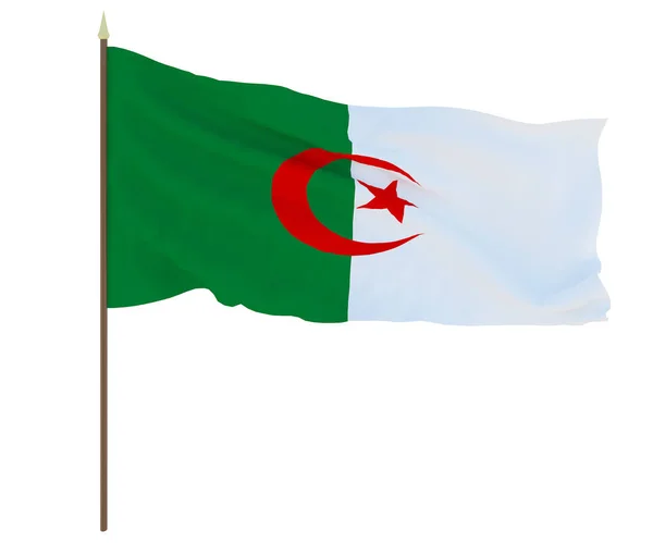Nemzeti Zászló Flgeria Háttér Lgeria Zászlaja — Stock Fotó