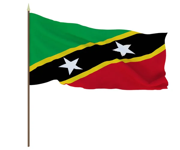 Drapeau National Saint Kitts Nevis Contexte Pour Les Éditeurs Les — Photo