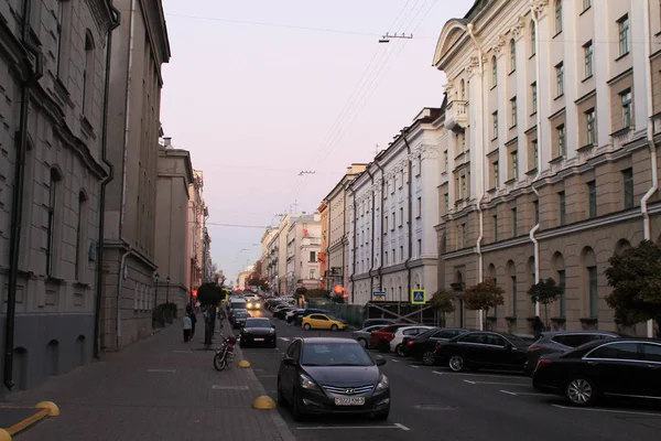 ベラルーシ共和国の首都はミンスクです カラ箇所通り を表示 — ストック写真