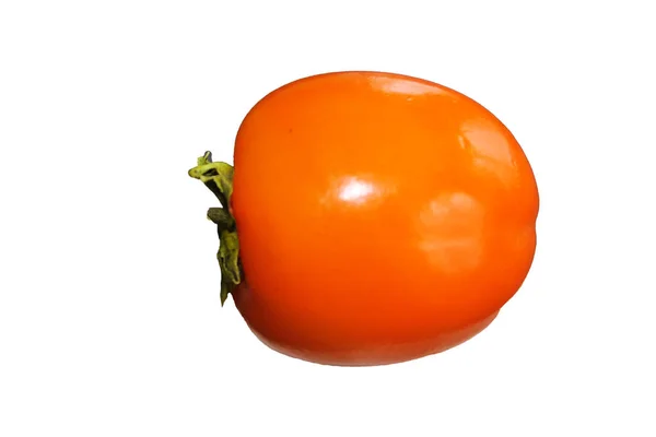 分離の白い背景の上健康な柿を誇示します — ストック写真