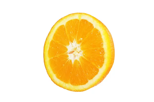 Композиція Половиною Апельсина Ізольованому Білому Фоні — стокове фото