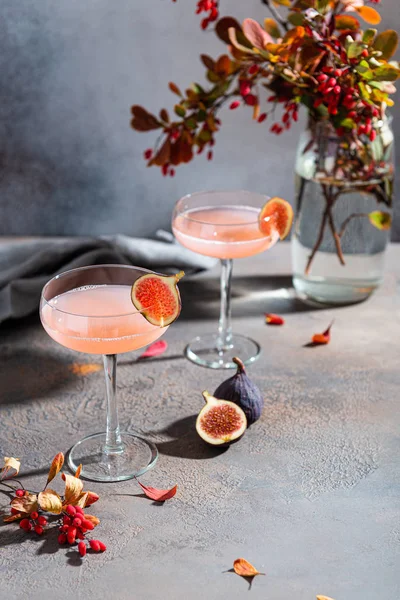 Autumn drinks. Fig cocktail