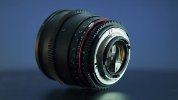 Obiettivo Della Fotocamera Ruotare Sfondo Presentazione Utilizzo — Video Stock