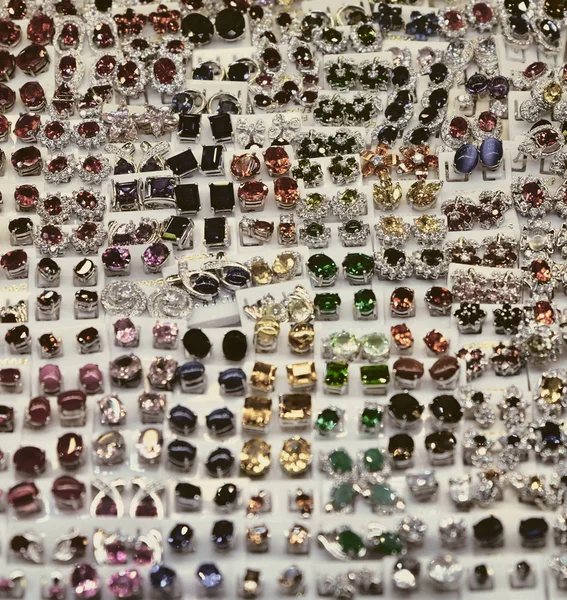 Anillos Las Mujeres Con Piedras Preciosas Joyas Las Mujeres Gran —  Fotos de Stock