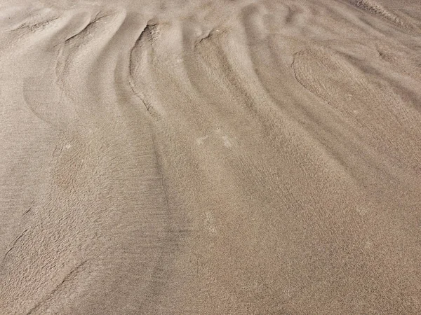 Μοτίβα Από Κύματα Και Τον Άνεμο Στην Άμμο Άμμος Ενός — Φωτογραφία Αρχείου