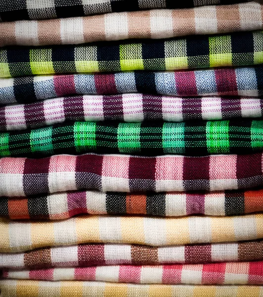 Toallas Colores Pañales Textiles Doblados Tela Como Fondo — Foto de Stock