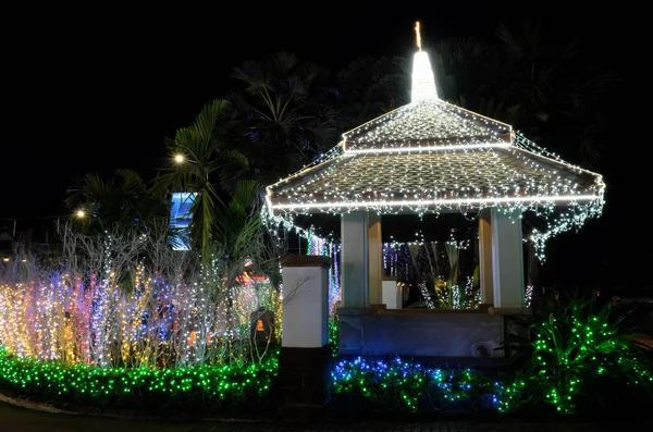 Siem Reap Camboya Diciembre 2018 Cenador Decorado Con Muchas Luces —  Fotos de Stock