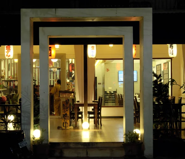 Siem Reap Cambodia December 2018 Entrance Asian Restaurant Interior Restaurant — Stock Photo, Image