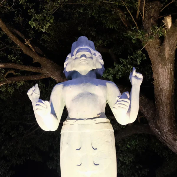 Скульптура Індуїстського Божества Чотирма Руками Кількома Обличчями — стокове фото