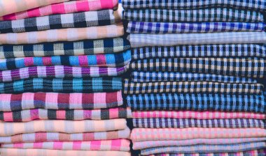 renkli havlu, Bebek bezi, katlanmış Tekstil, bir arka plan olarak bez