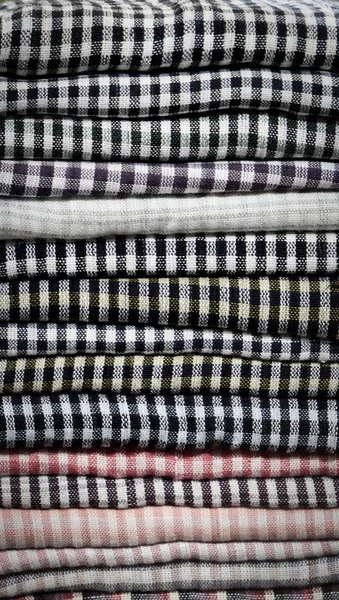 Toallas Colores Pañales Textiles Doblados Tela Como Fondo —  Fotos de Stock