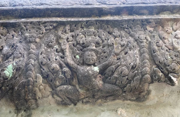 Резьба Старинному Камню Пример Резьбы Камню Средневековом Индокитае — стоковое фото