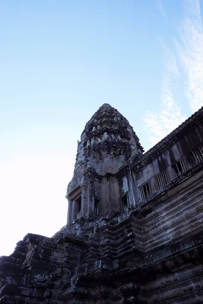 Центральна Вежа Ангкор Ват Місті Сіємреап Камбоджа Архітектурне Мистецтво Стародавнього — стокове фото