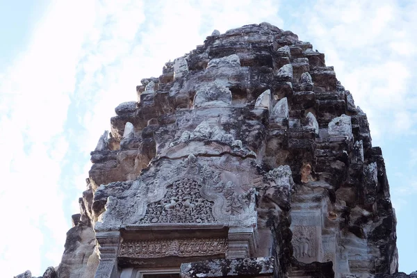 Parte Superiore Una Delle Torri Del Complesso Del Tempio Angkor — Foto Stock