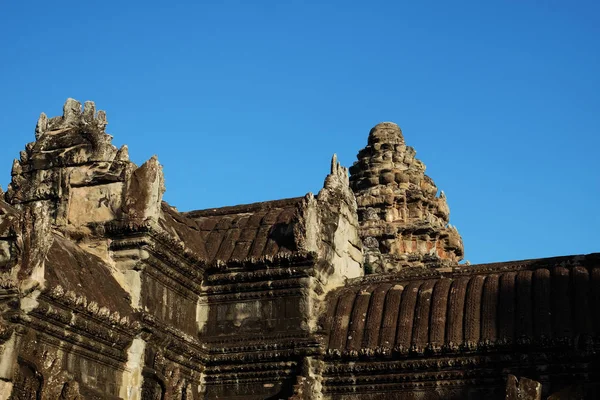 Фрагмент Древнего Каменного Храма Камбодже Древняя Архитектура Юго Восточной Азии — стоковое фото
