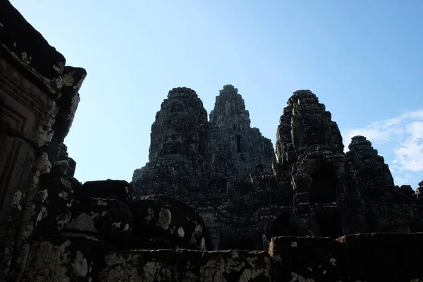 Monumentala Forntida Tempel Bayon Kambodja Medeltida Tempel Indokina Arkitektonisk Konst — Stockfoto