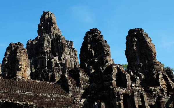 Monumental Templo Antigo Bayon Camboja Templo Medieval Indochina Arte Arquitectónica — Fotografia de Stock