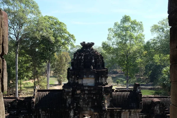 Руины Древних Цивилизаций Руины Древних Городов Кхмерской Империи Каменные Здания — стоковое фото