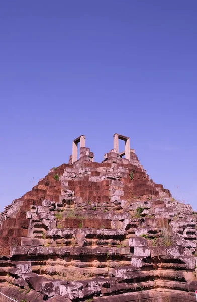 Architectural monuments of ancient civilizations. Steps leading to heaven. Heritage of Khmer civilization. The ruins of a medieval stone hindu temple.