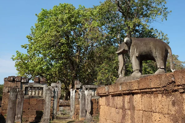 Elephant Sculpture Temple East Mebon Angkor Cambodia — Stock Photo, Image