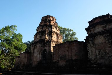 Prasat Kravan. Tapınak kalıntıları, Angkor, Siem Reap, ambodia. Beş kırmızımsı tuğla kuleden oluşan 10..
