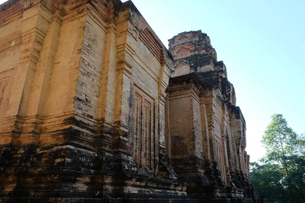 Fragment Ett Medeltida Hinduiskt Tempel Prasat Kravan Forntida Tempel Indokina — Stockfoto