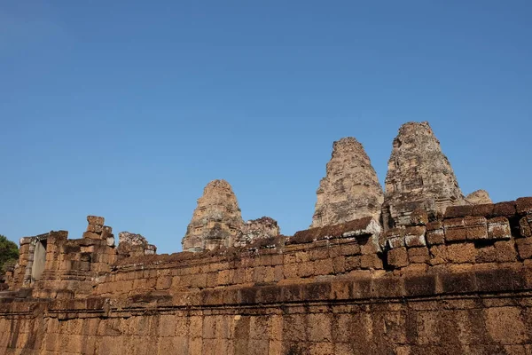 Sten Torn Ett Medeltida Khmer Tempel Baray Eastern Mebon — Stockfoto