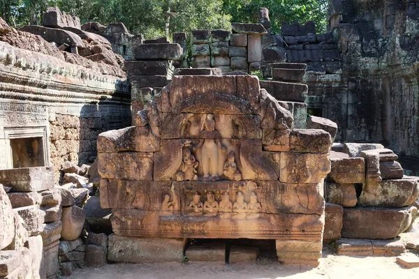 Antico Elemento Dell Arredamento Tempio Khmer Abbandonato Rovine Antiche — Foto Stock