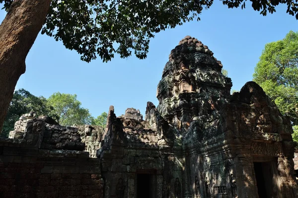 Starověký Khmerský Chrám Lese Zchátralé Památky Architektury Turistická Atrakce — Stock fotografie