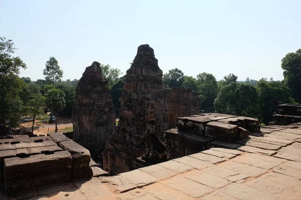 Rup Antik Khmer Tapınağı Ortaçağ Binalarının Kalıntıları Turistik — Stok fotoğraf