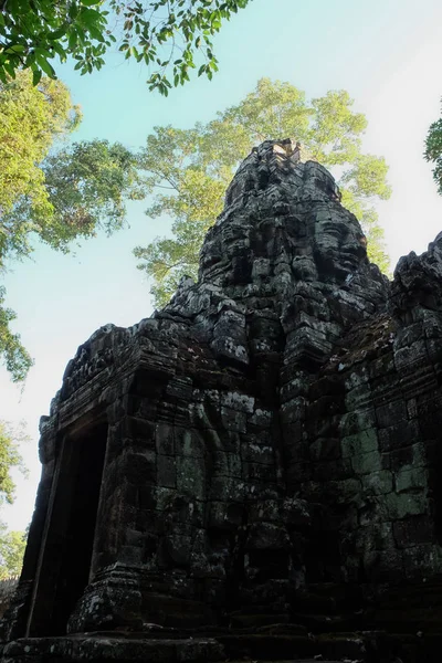 Banteay Kdei ortaçağ Khmer tapınağı. Mimari cazibe. Antik bina.