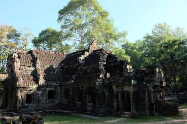 Banteay Kdei ortaçağ Khmer tapınağı. Mimari cazibe. Antik bina.