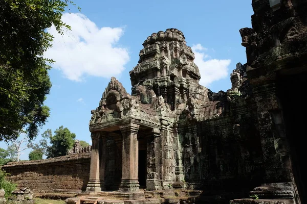 Mittelalterliches Heruntergekommenes Gebäude Indochina Die Ruinen Eines Alten Hinduistischen Tempels — Stockfoto