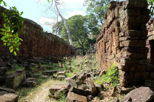 Las Ruinas Edificios Medievales Piedra Camboya Edificios Antiguos Dilapidados — Foto de Stock