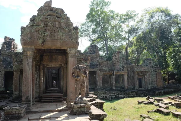 Die Ruinen Der Antiken Tempelanlage Preah Khan Dschungel Von Kambodscha — Stockfoto