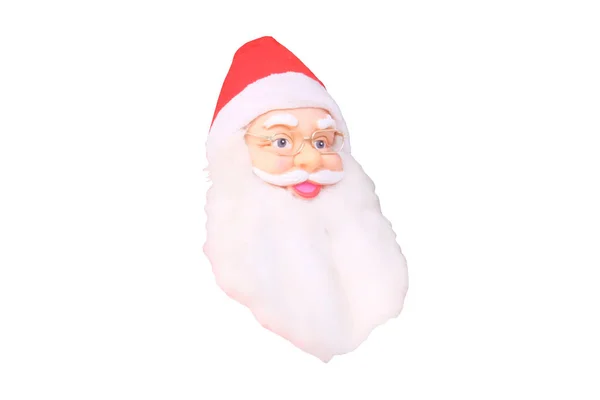 Head Smiling Santa White Background Santa Claus — Stock Photo, Image