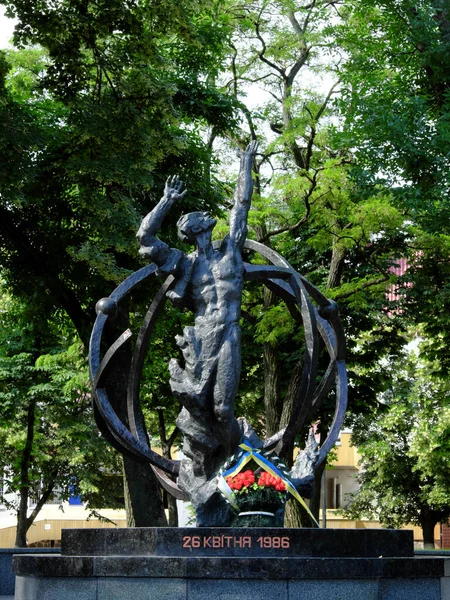 Chernihiv Ukrajina Června2019 Památník Obětí Havárie Černobylské Jaderné Elektrárně Památník — Stock fotografie