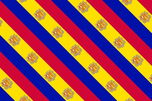 Modello Geometrico Semplice Nei Colori Della Bandiera Nazionale Andorra — Foto Stock