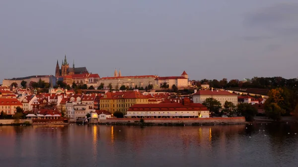 Исторический Центр Праги Рассвете Городской Ландшафт — стоковое фото
