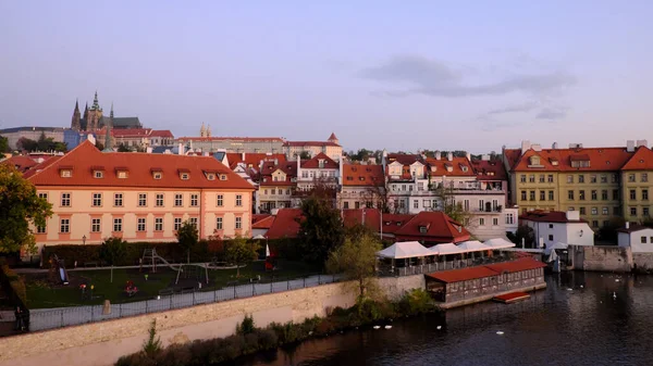 Centro Histórico Praga Nascer Sol Paisagem Urbana — Fotografia de Stock