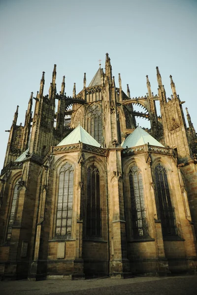 Gotico Medievale Cattedrale San Vito Praga — Foto Stock