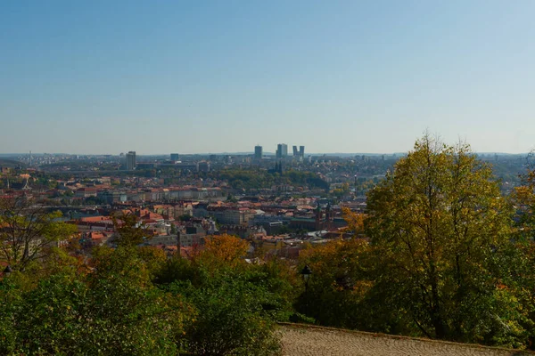 Blick Auf Prag Von Der Spitze Des Petrin Hügels Herbst — Stockfoto