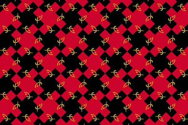 Patrón Geométrico Simple Los Colores Bandera Nacional Angola —  Fotos de Stock