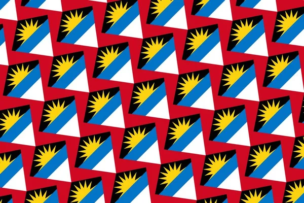 Modèle Géométrique Simple Aux Couleurs Drapeau National Antigua Barbuda — Photo