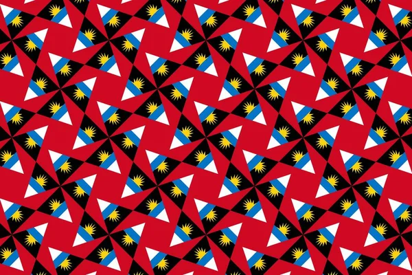 Simple Geometric Pattern Colors National Flag Antigua Barbuda — Stock Photo, Image