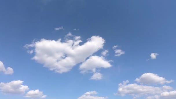 Céu Azul Bonito Com Fundo Nuvens Cumulus Nuvem Escape Timelapse — Vídeo de Stock