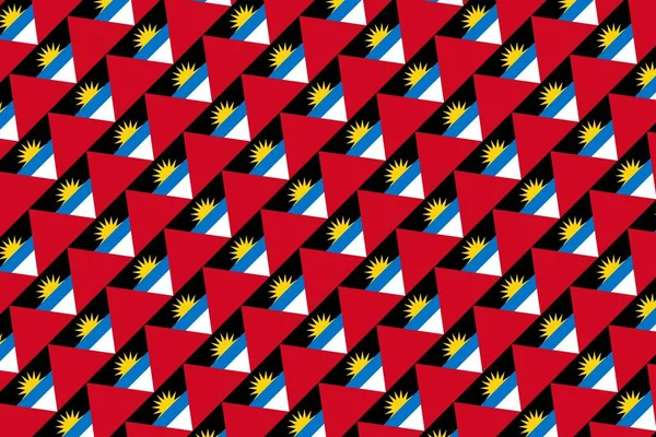 Padrão Geométrico Simples Nas Cores Bandeira Nacional Antígua Barbuda — Fotografia de Stock