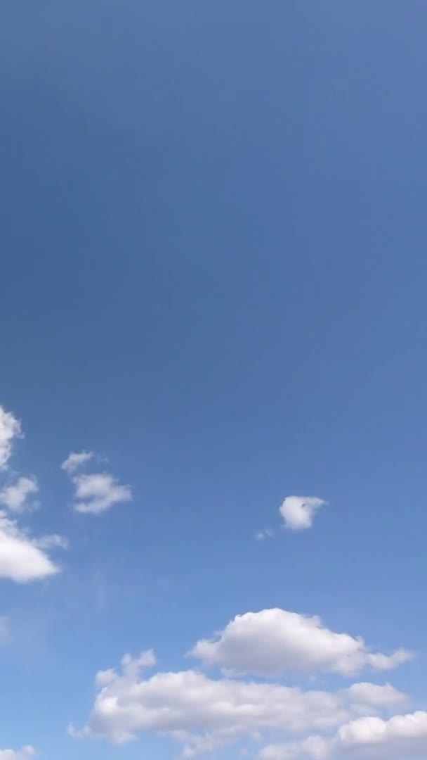 Krásná Modrá Obloha Mraky Pozadí Cumulus Cloud Scape Timelapse — Stock video